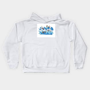 Pete the part-time pirate - boats Kids Hoodie